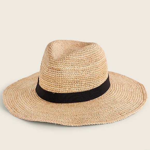 J.Crew Wide-brim packable straw hat